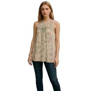 Leifnotes Silk Green Tank 4 Preowned